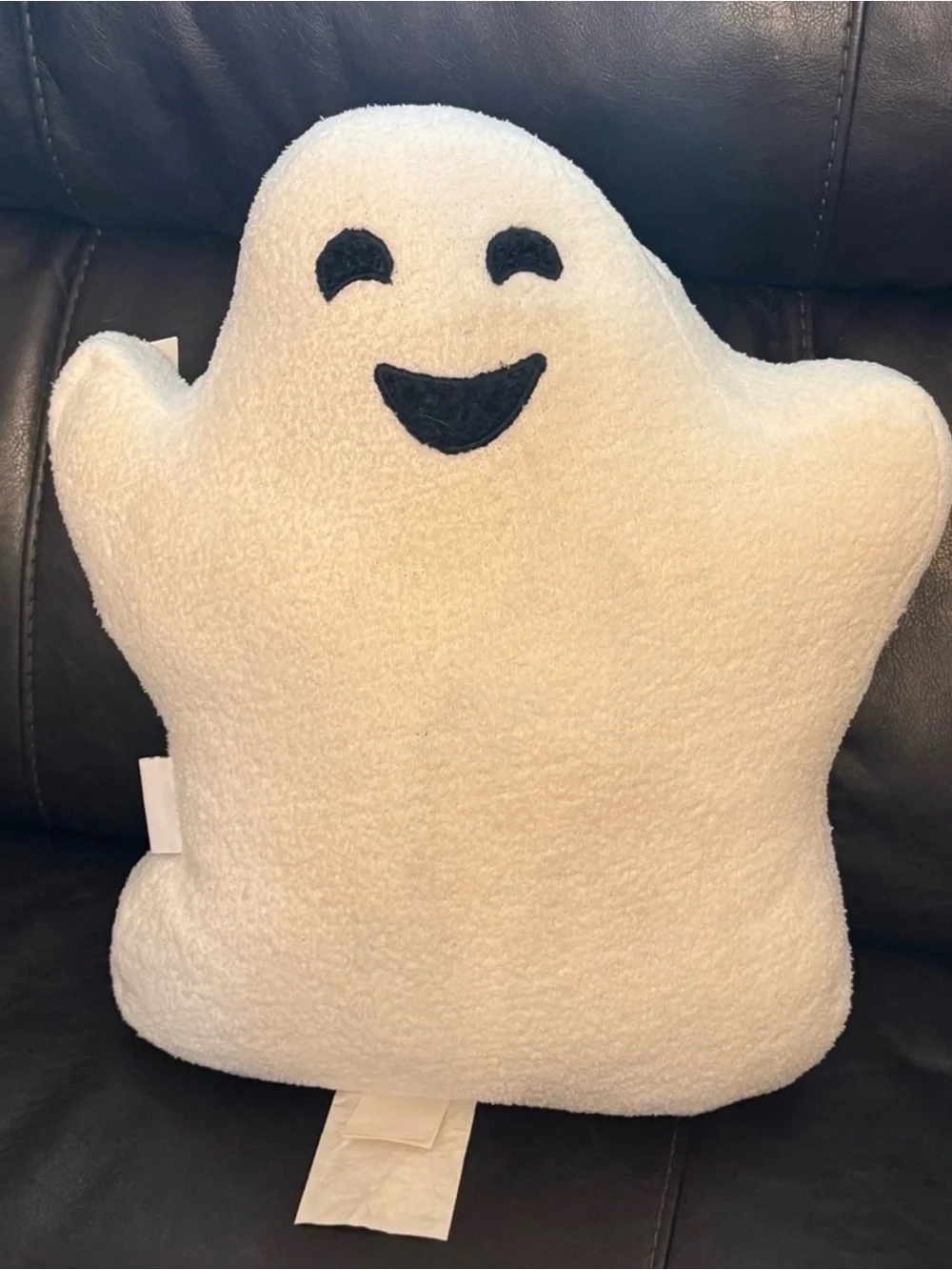 Isaac Mizrahi White Ghost Plush Accent Pillow